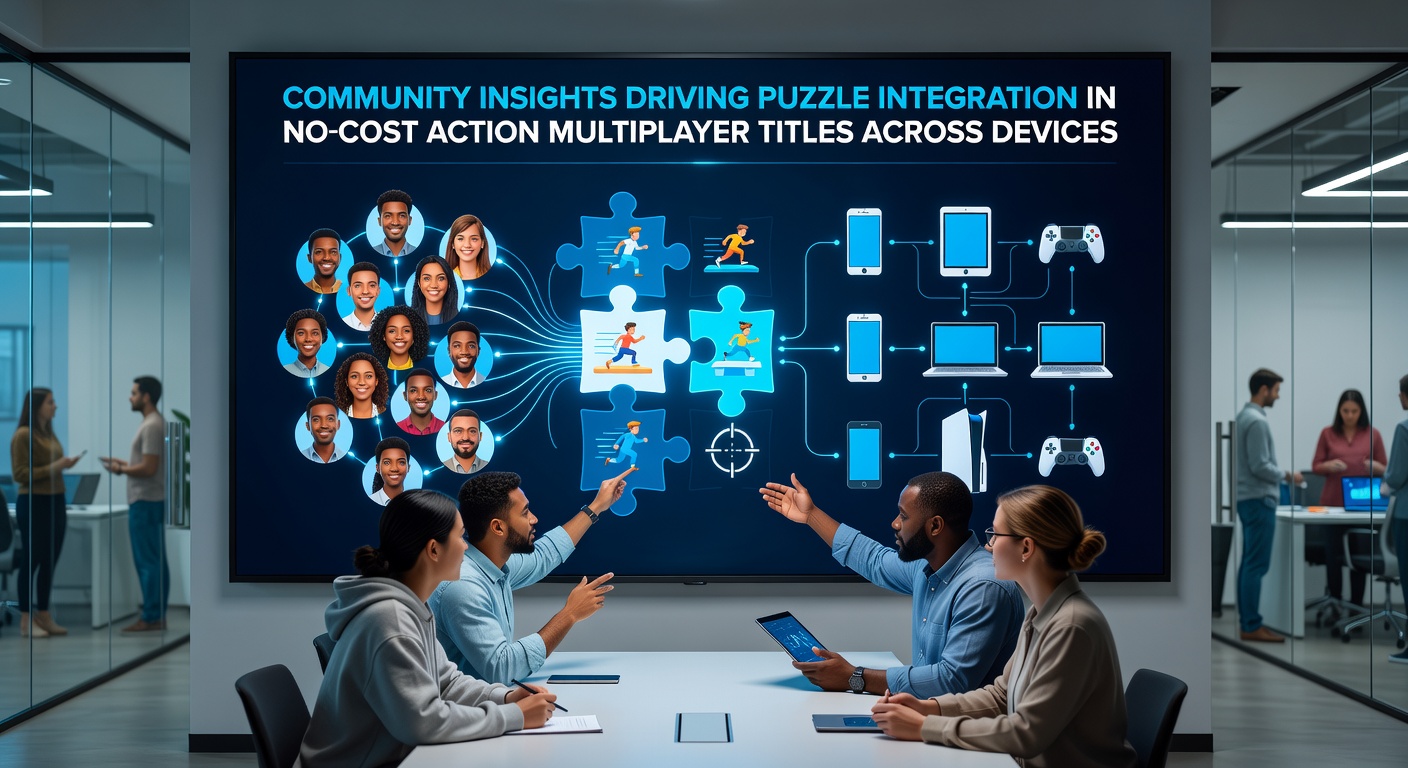 Players engaging in puzzle elements during free action multiplayer matches on mobile and desktop devices