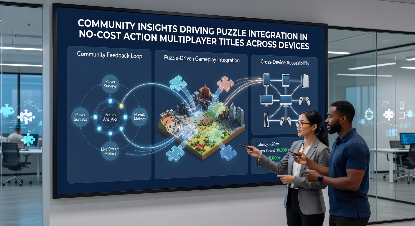 Community discussions and data visualizations showing puzzle integration trends in free multiplayer action games
