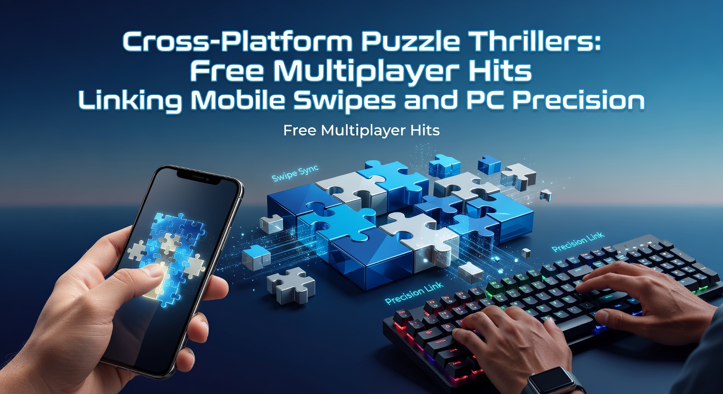 Players engaging in a tense cross-platform puzzle thriller match, with mobile swipe gestures syncing seamlessly alongside PC mouse controls