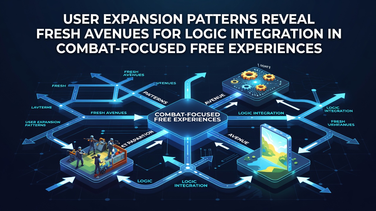 Graph showing user expansion patterns in free combat games with logic integration opportunities